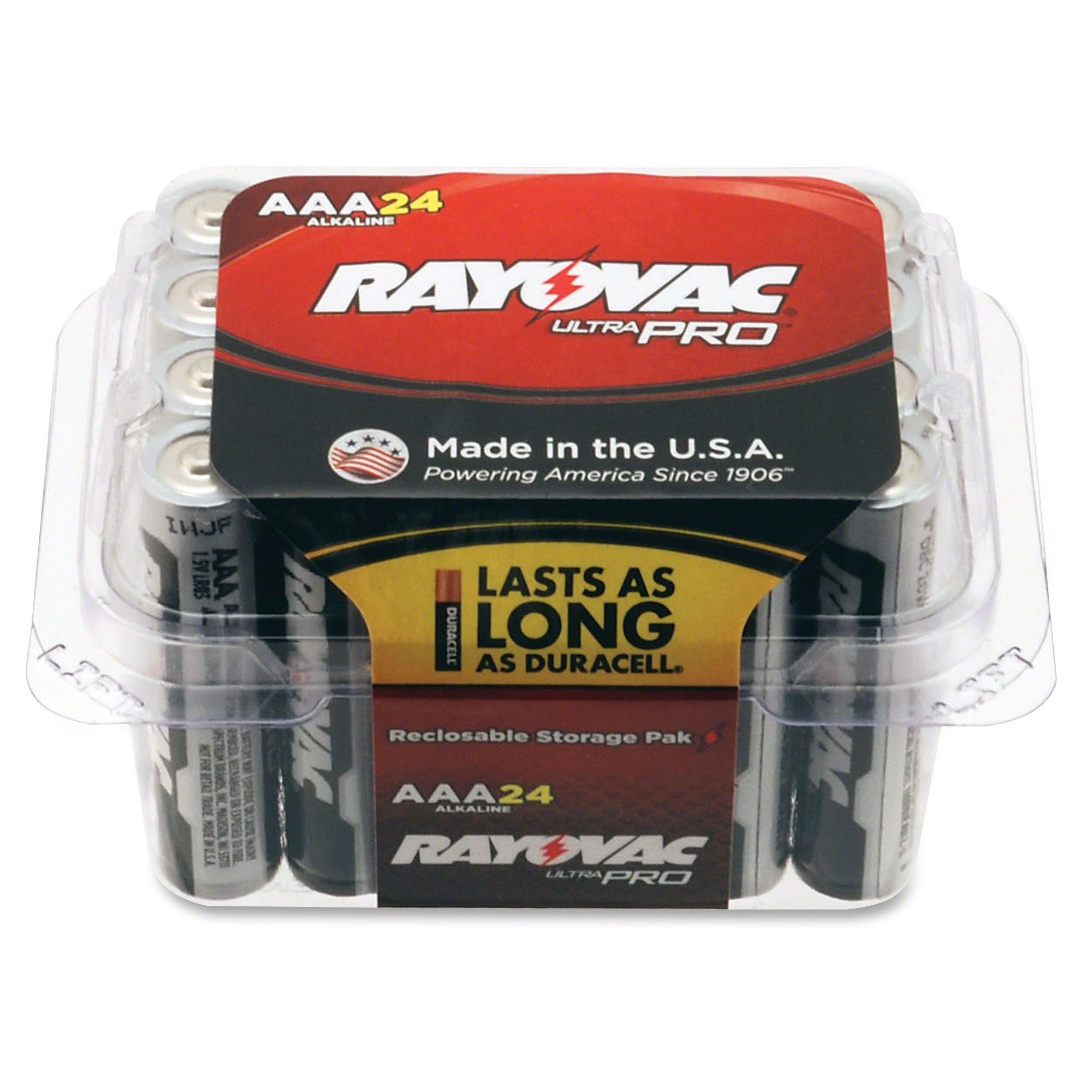 Rayovac Spectrum Brands RAYALAAA24F ALAAA-24F Mercury-Free Alkaline AAA Batteries (24-Pack) - Long-Lasting Power for Toys, Remote Controls, Flashlights & Electronic Devices
