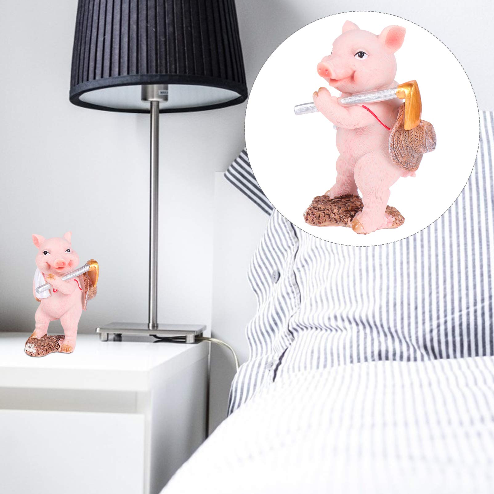 1pc Cabilock Pig Ornament - Handcrafted Pig Sculpture for Home Decor, Car Trim & Miniature Garden Accessories | Perfect for Farmhouse Decor, Easter Bunny Displays & Interior Crafts Collection