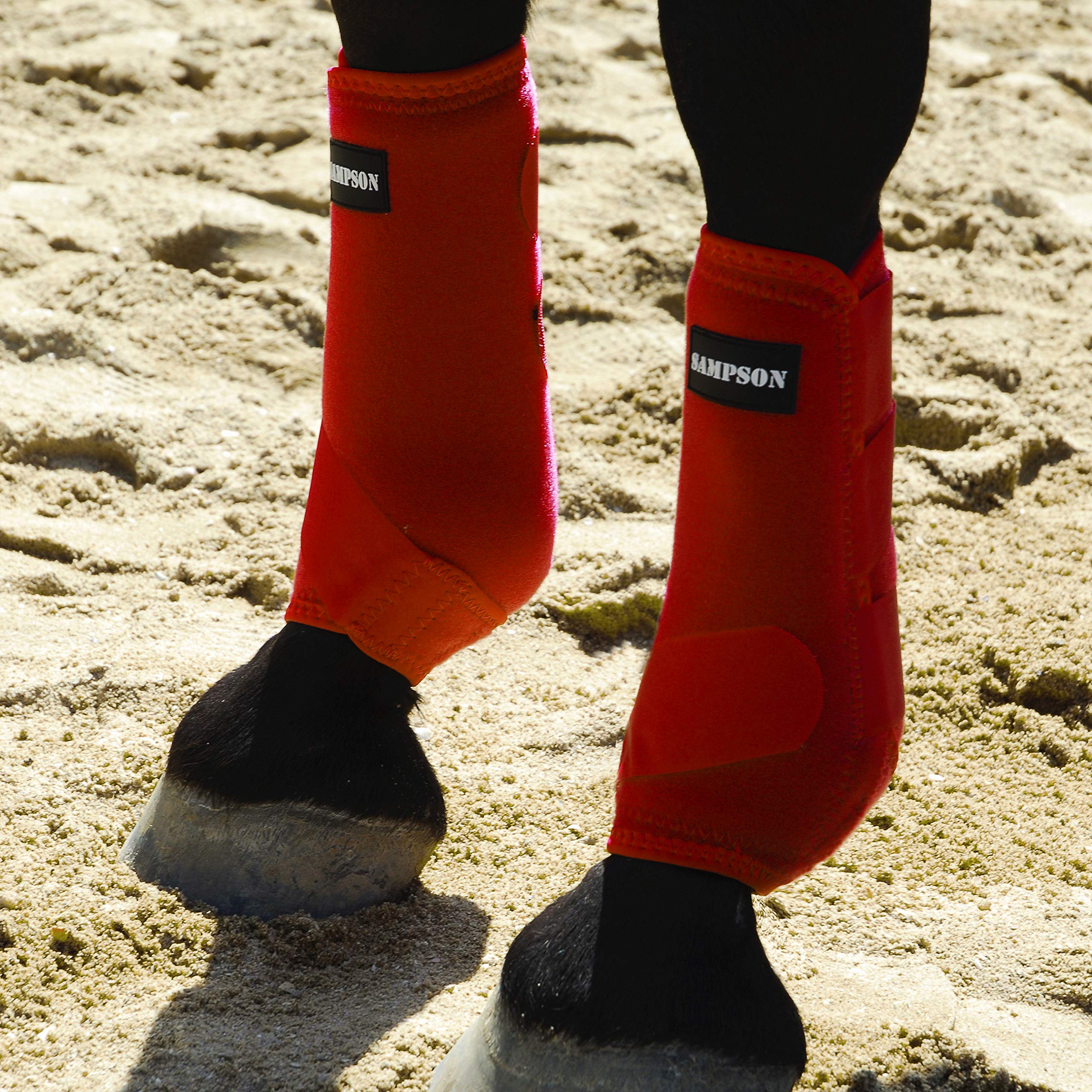 Sampson Horse Boots Set of 4 - Professional Shock-Absorbing Memory Foam Splint Boots for Superior Protection & Comfortable Fit - Ideal for Jumping, Training & Riding Protection