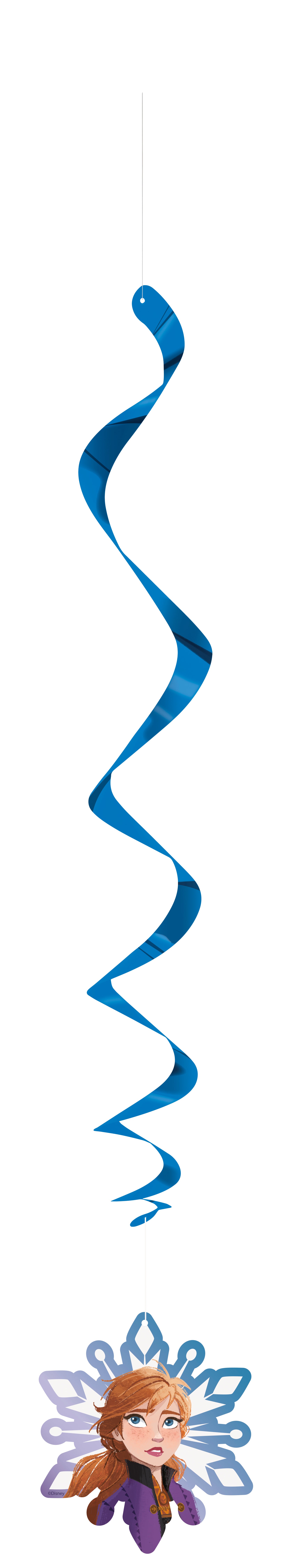 Frozen 2 Hang Swirl Decorations - Set of 3 Glittering 26-inch Swirls for Birthday Party, Baby Shower & Home Decor