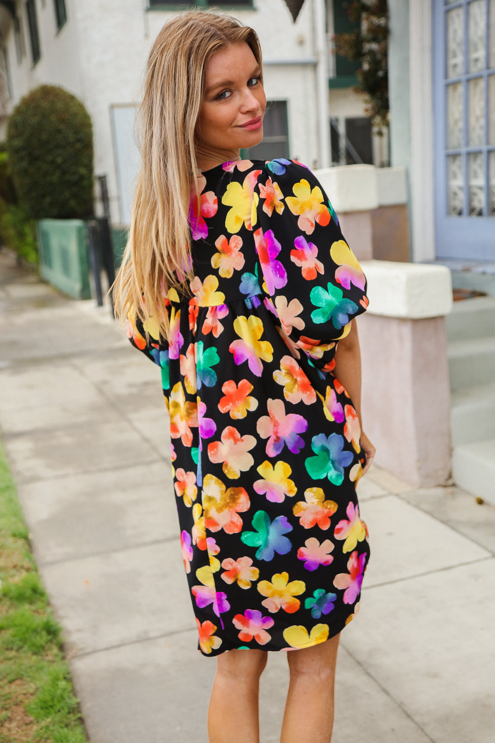 Adorable Floral Babydoll Dress with Ribbon Bow Tie & Pockets | Cute Casual Summer Dress for Women | Perfect for Parties, Dates & Outdoor Events