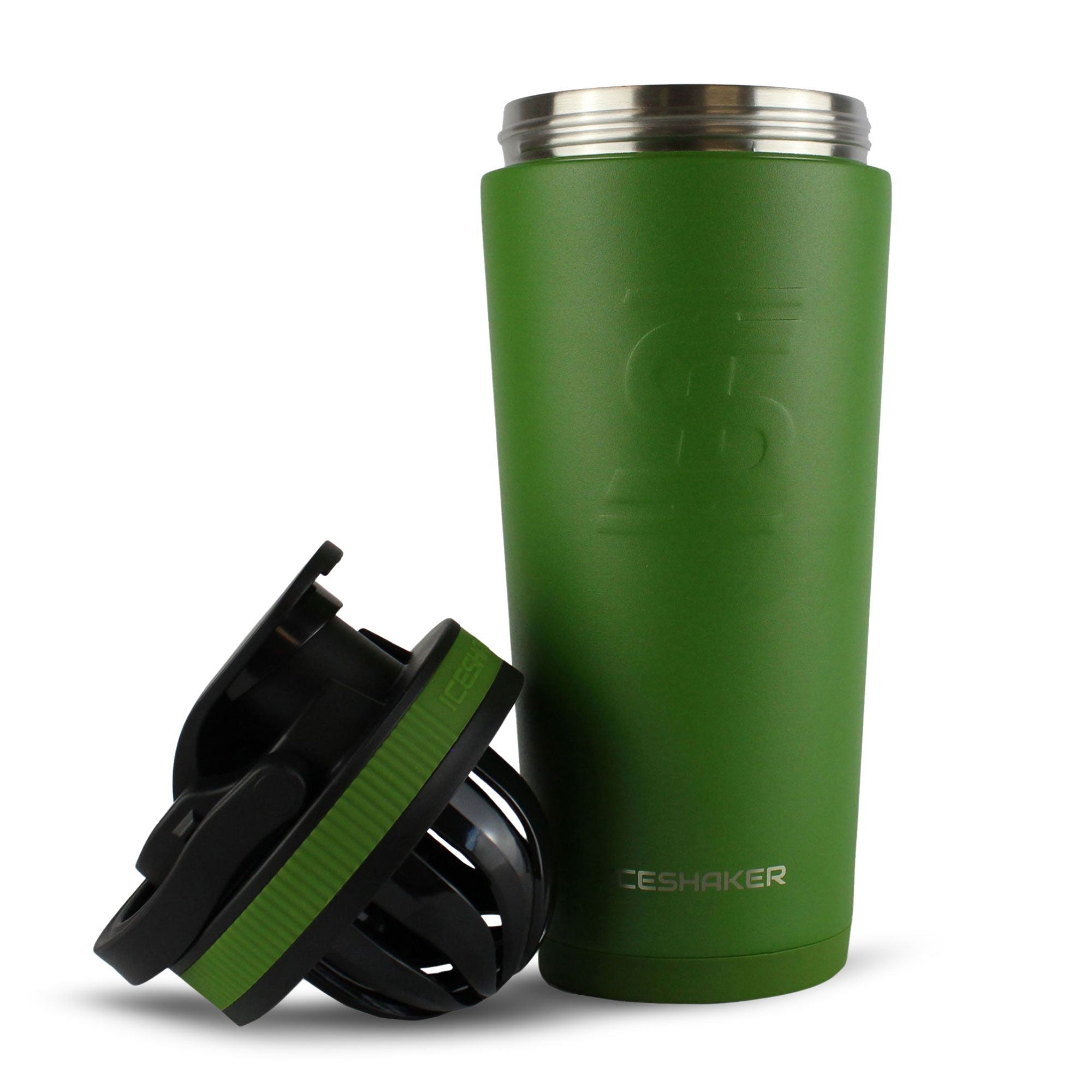 26oz Ice Shaker Matte Series Protein Shaker Bottle - Green - Perfect for Gym, Workouts & Post-Training Recovery