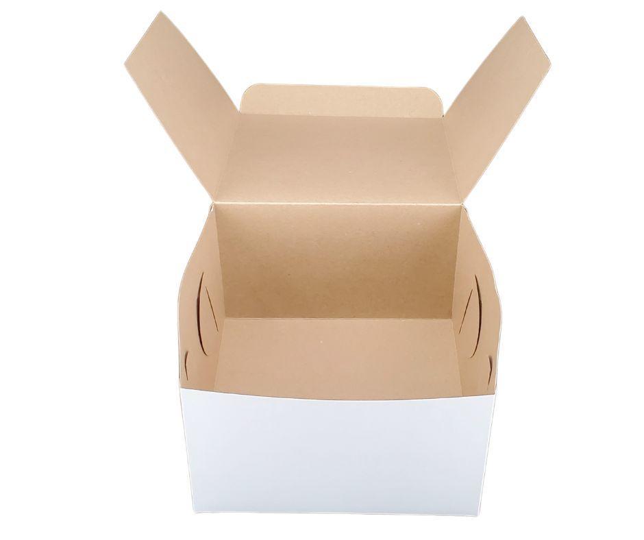Premium White Cake Boxes 6x3.25x3 Inches - Eco-Friendly Bakery Packaging for Cupcakes, Muffins & Desserts - Perfect for Parties, Weddings & Gift Giving