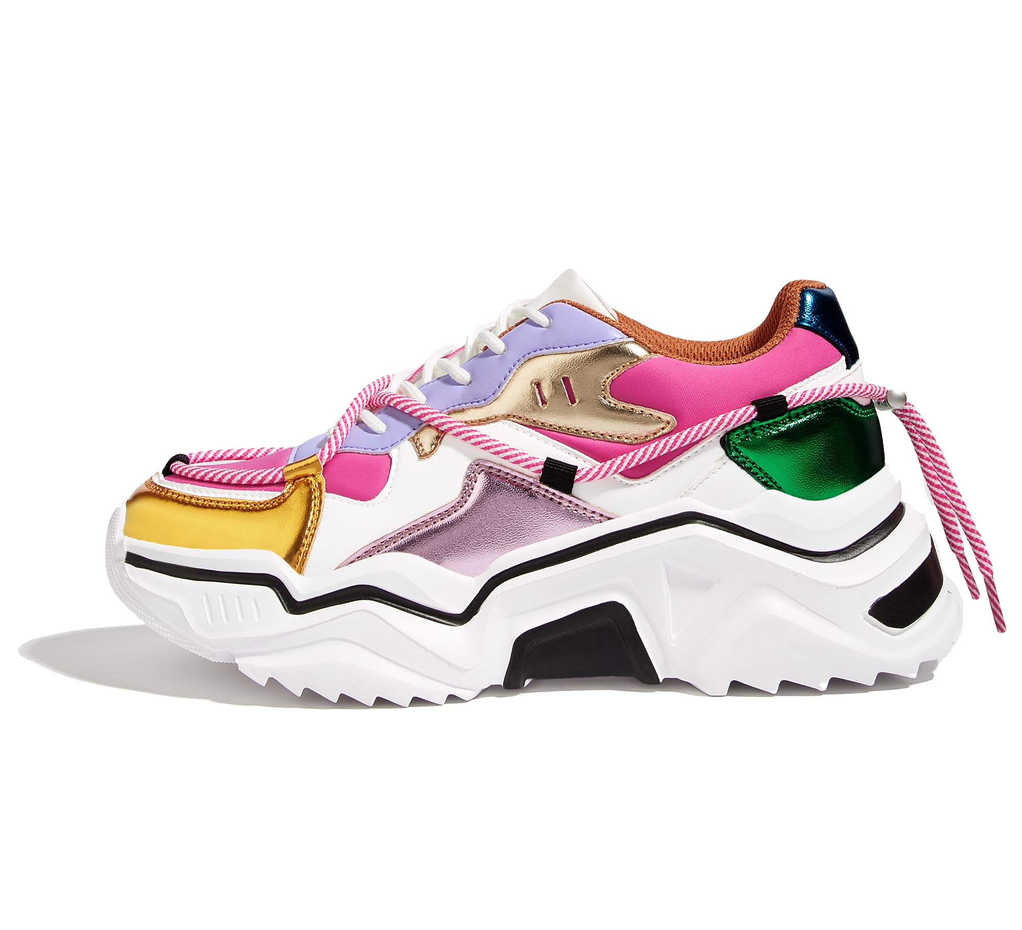 LUCKY STEP Women's Chunky Dad Sneakers - Retro Colorblock Platform Walking Shoes for Women | Stylish & Comfortable Fashion Sneakers for Casual Outfits, Streetwear & Everyday Wear