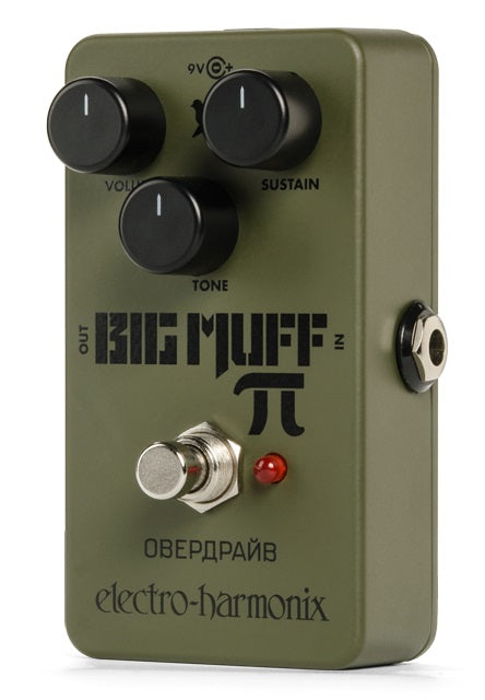 Electro Harmonix Green Russian Big Muff Pi Distortion/Sustain Guitar Effects Pedal - Perfect for Rock, Metal & Fuzz Tones in Studio & Live Performances