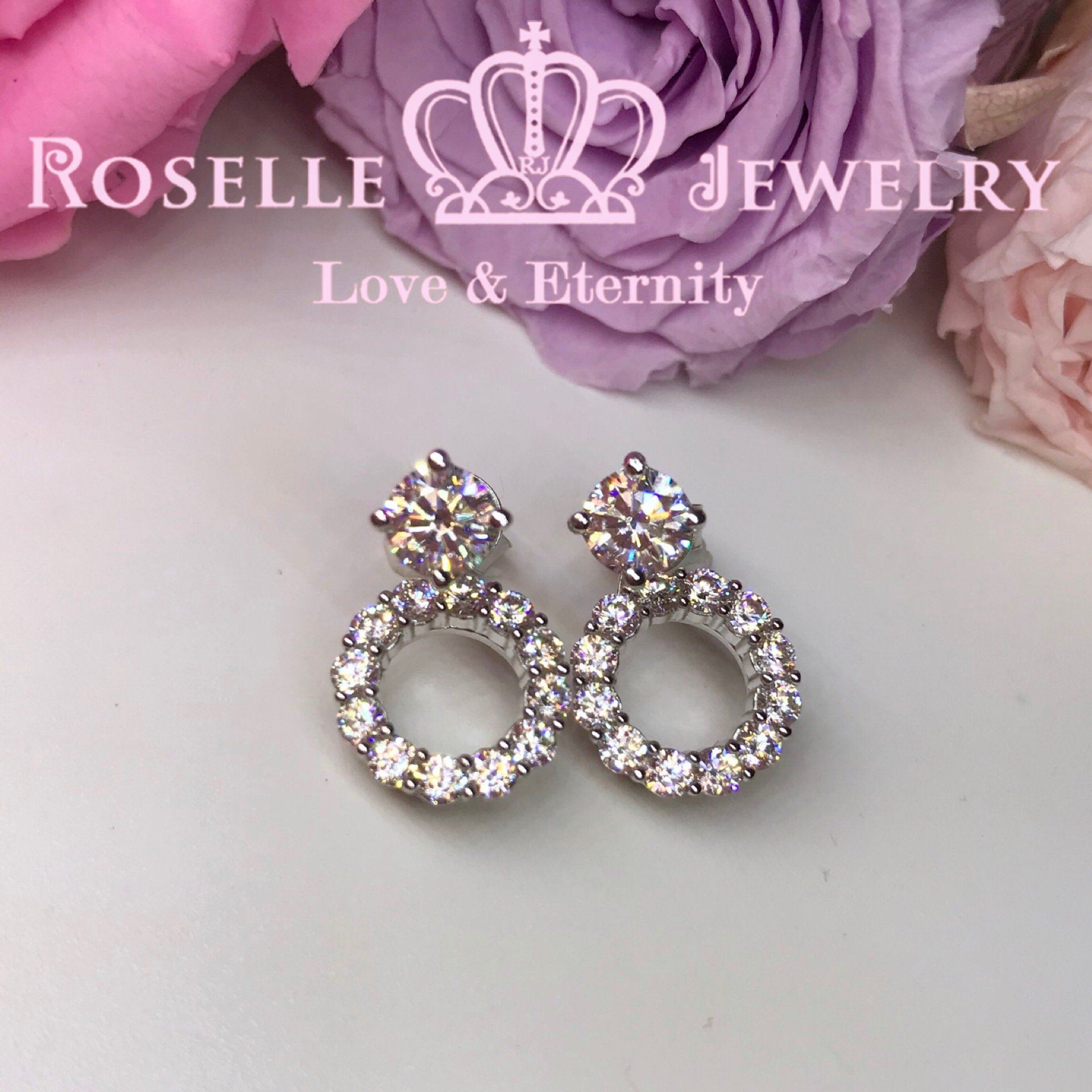Detachable Halo Stud Earrings for Women - 14K Gold Plated Cubic Zirconia Earrings | Perfect for Weddings, Parties & Everyday Wear