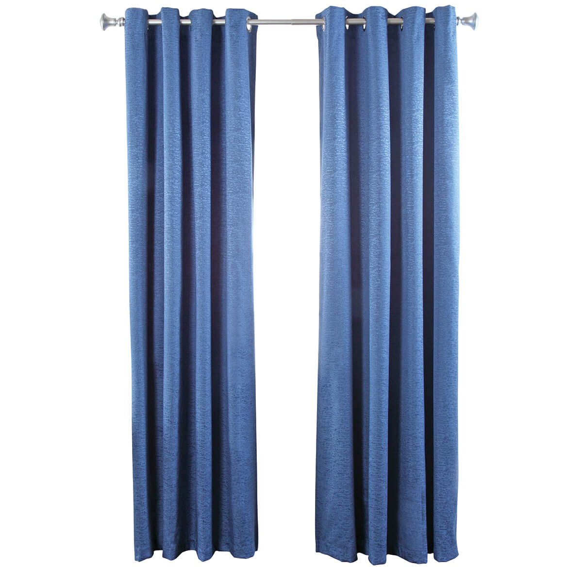 Renaissance Home Fashion Stylemaster Foam Back Grommet Curtain Panel - 55x84 Inch Navy Blue Window Drapes for Living Room, Bedroom & Office Decor