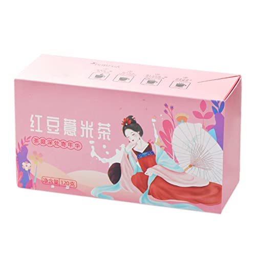 Premium Chinese Herbal Tea Bags - Natural Adzuki Bean & Job's Tears Wellness Tea with Fragrant Aroma, Triangular Pyramid Shape for Easy Brewing | Relaxation, Detox & Daily Wellness Drink