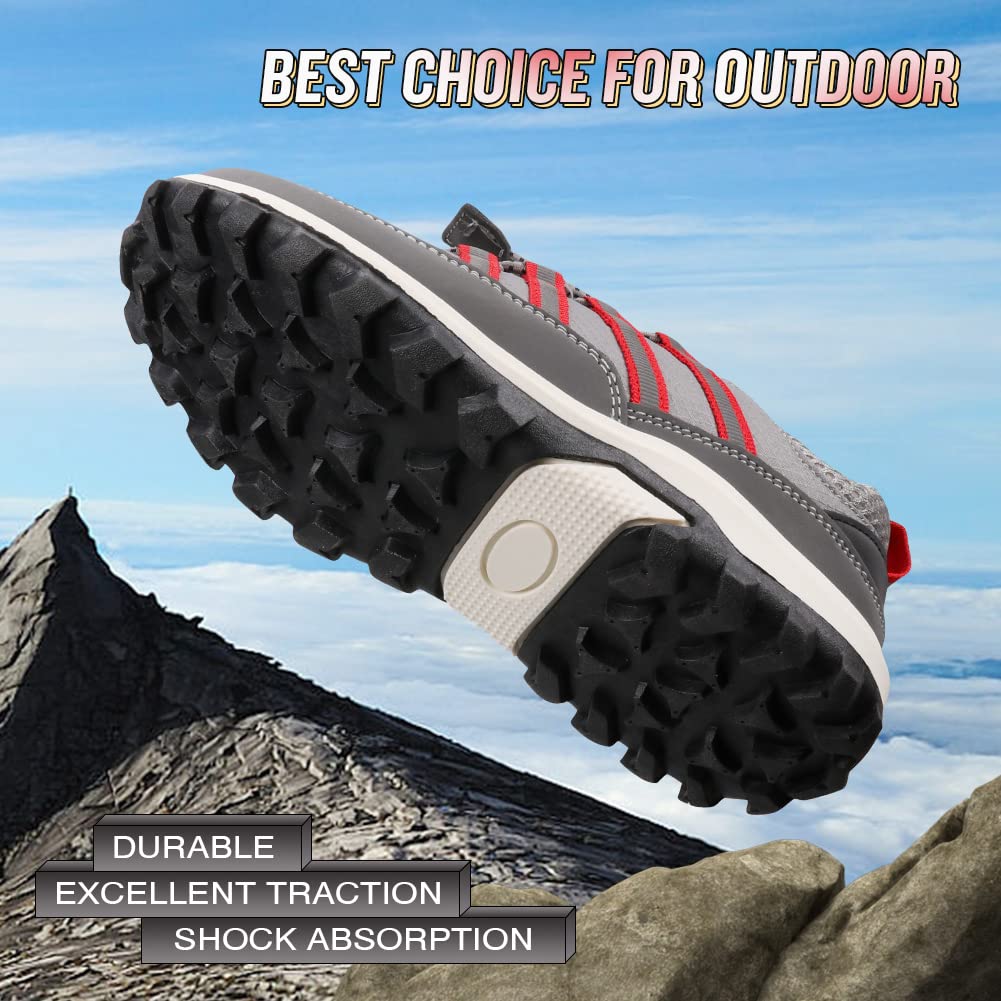 **UOVO Boys Sneakers - Lightweight Running, Tennis & Hiking Shoes for Kids - Non-Slip Comfortable Athletic Outdoor Shoes for Little & Big Boys - Perfect for School, Sports & Playtime**