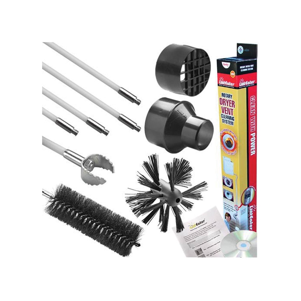 5GA-RLE202 LintEater Rotary Dryer Vent Cleaning Kit - Efficient Lint Removal Tool for Dryer Ducts & Vents - Prevent Fire Hazards & Improve Dryer Performance (Perfect for Home Laundry Rooms & Apartment Maintenance)