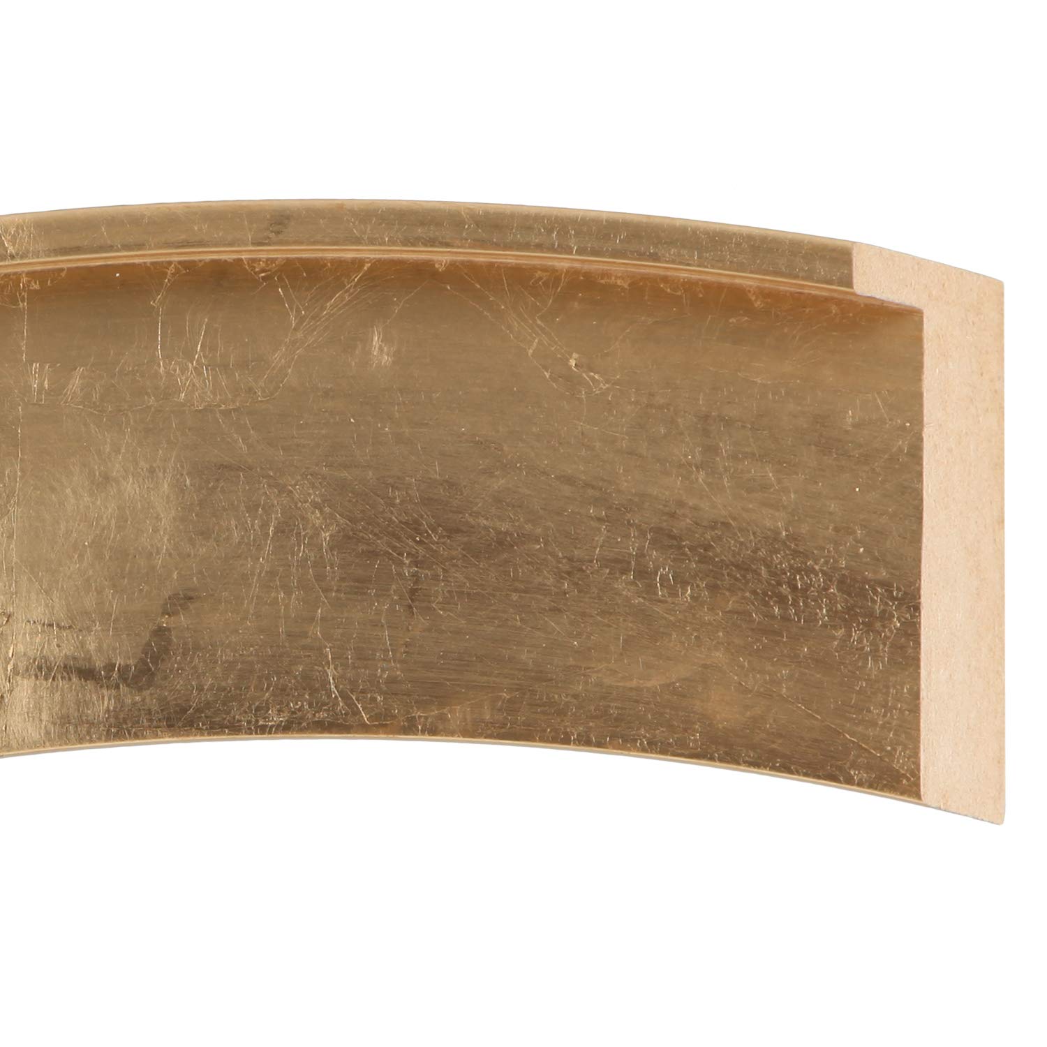 Oval Wooden Beveled Wall Mirror - Gold Leaf Frame - 30.6x40.6 Inches - Elegant Home Decor for Bathroom, Vanity, Bedroom, Living Room & Hallway - Perfect for Singapore Style Interior Design & Modern Spaces