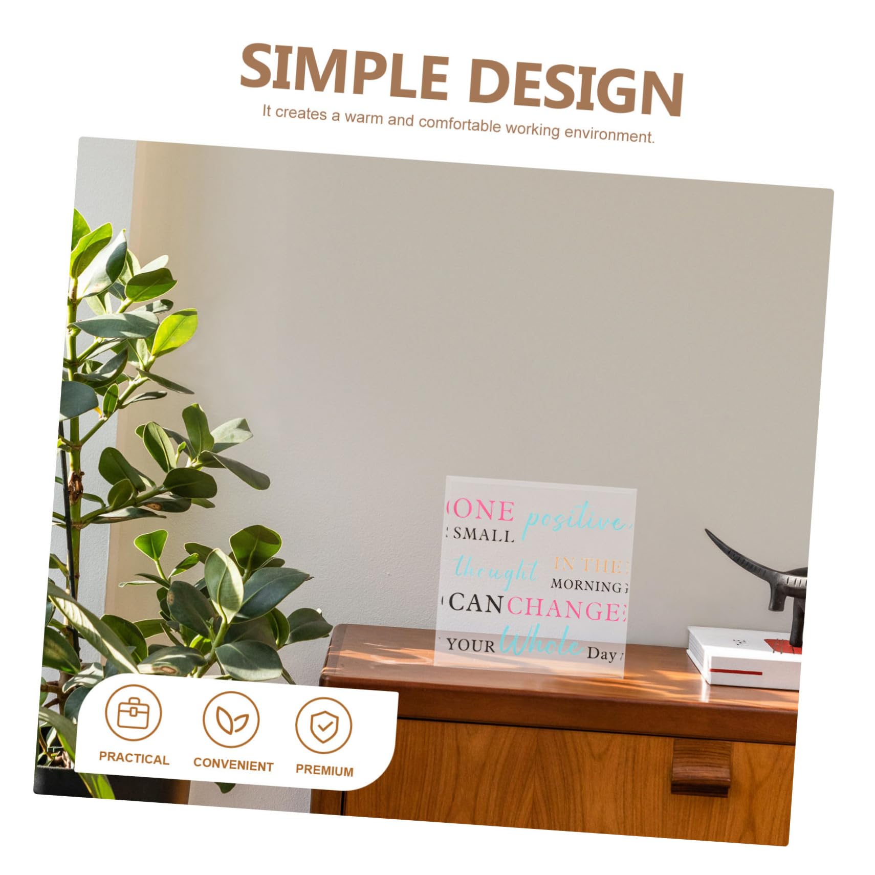 SEWACC Clear Acrylic Table Sign - Customizable Desk Decor for Home, Office & Events - Perfect for Weddings, Restaurants & Retail Displays