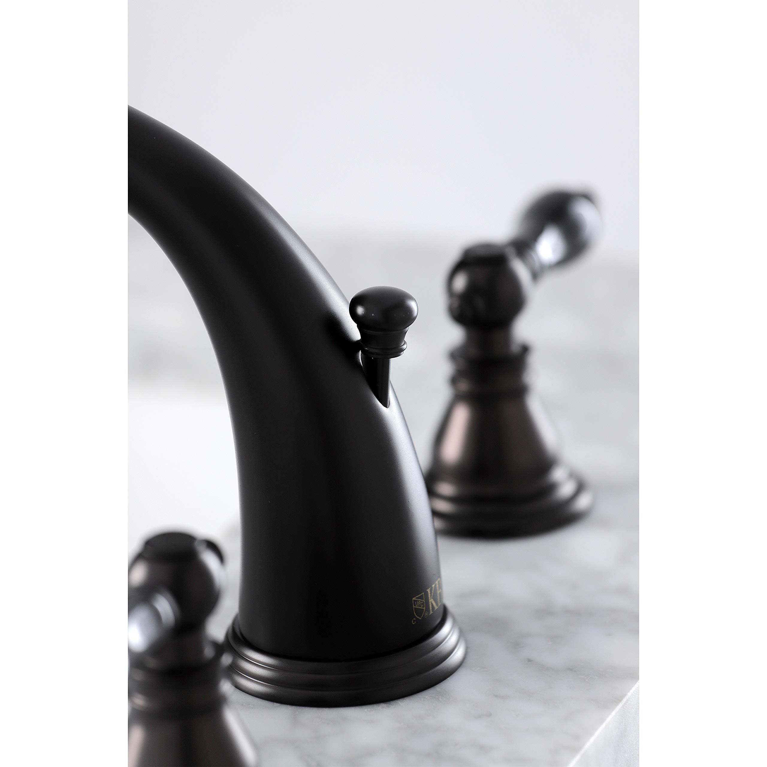 Kingston Brass KB985AKL Duchess Widespread Bathroom Faucet - Oil Rubbed Bronze Finish - 14.26 x 5.75 x 4 Inches - Elegant Sink Faucet for Bathroom Vanity or Powder Room