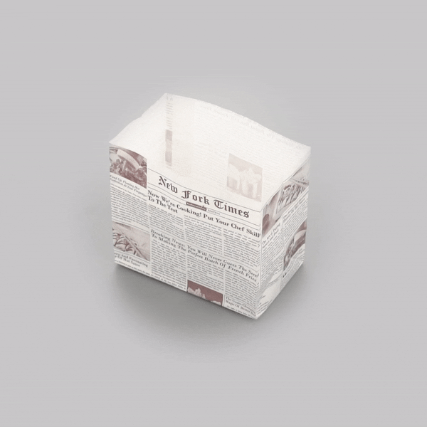 Eco-Friendly Sepia Newsprint Paper Snack Bags 4.25 x 2.5 x 3.75 Inches - 100 Count Bulk Pack for Parties, Picnics & Takeout Food