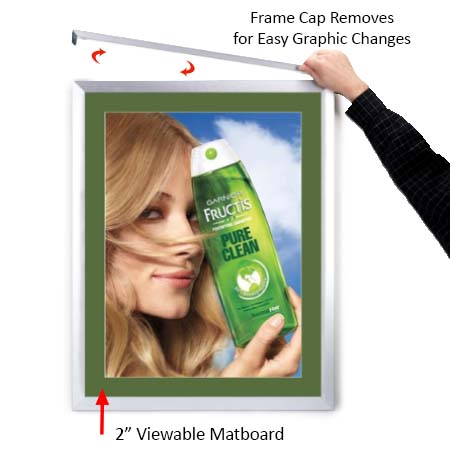 Premium Euro Style Slide-In Picture Frame for 13x19 Posters - Includes 2 Wide Matboards | Perfect for Home Decor, Gallery Displays & Office Wall Art
