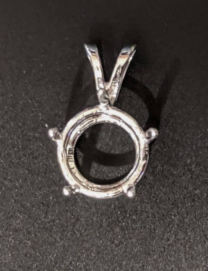 Solid Sterling Silver or 14kt Gold 9-15mm Deep Round Pendant Setting - Handcrafted Jewelry Findings for Necklace Making - Perfect for DIY Jewelry, Gift Giving & Craft Projects (Made in USA)