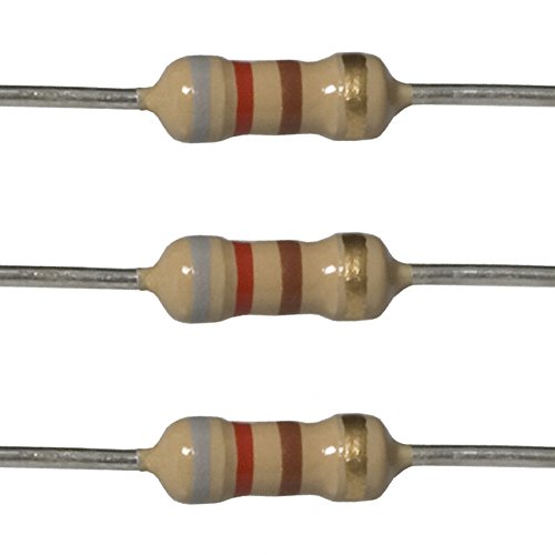 820 Ohm 1/4W Carbon Film Resistors (Pack of 100) - 5% Tolerance for DIY Electronics, Arduino Projects, Circuit Repair & Prototyping - E-Projects 100EP514820R