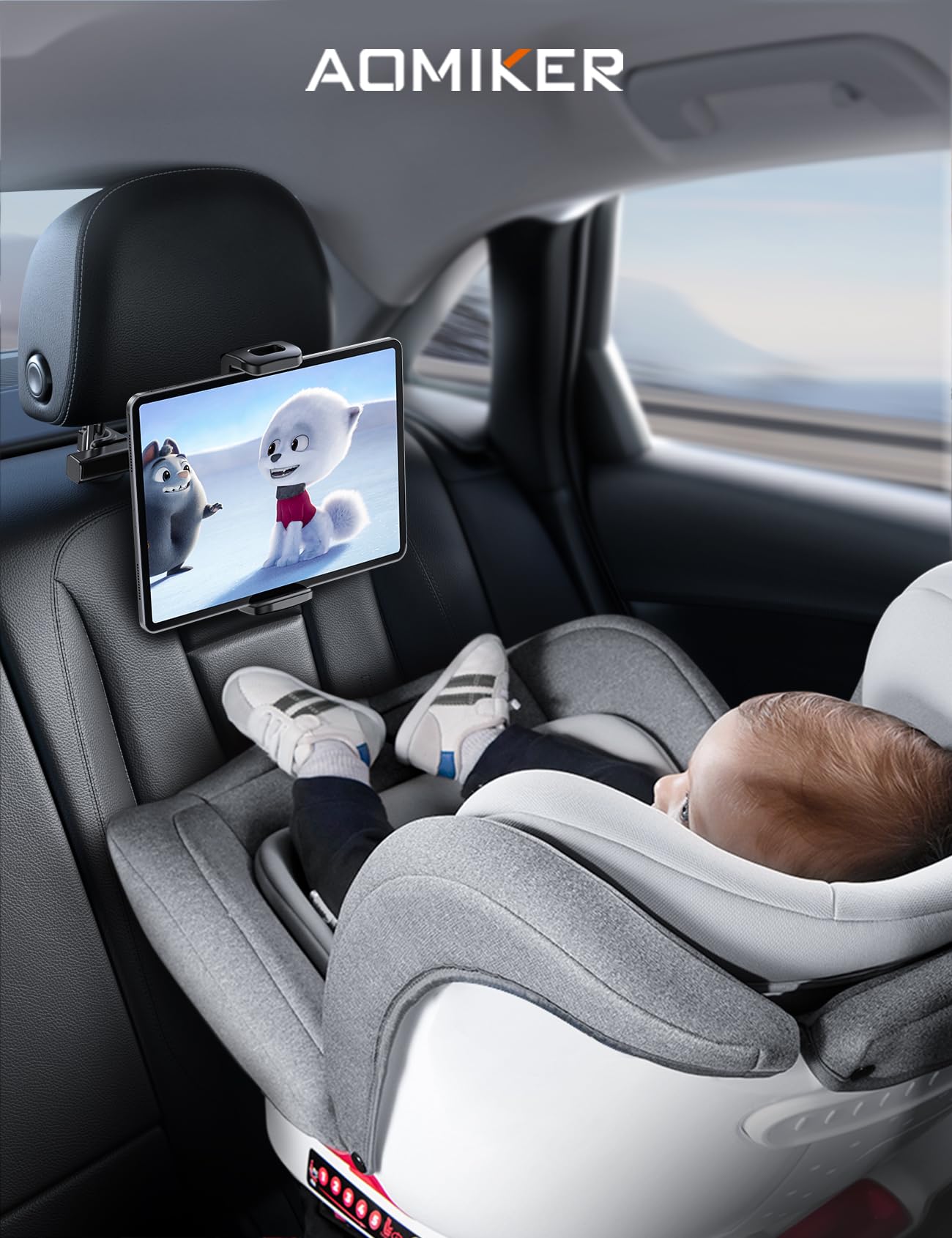 Universal Car Tablet Holder for Back Seat - Adjustable 4