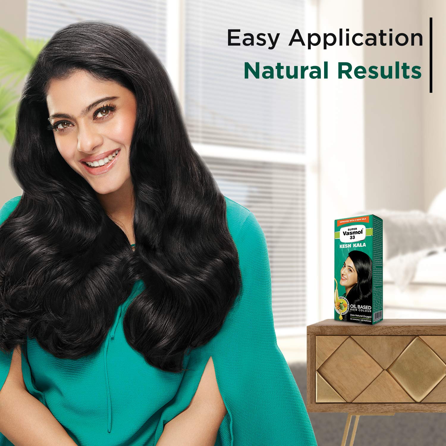 Vasmol Kesh Kala Oil Based Hair Color - 100ml (3 Pack) - Natural Black Hair Dye for Women & Men - Long Lasting & Nourishing - Perfect for Home Use & Salon Styling