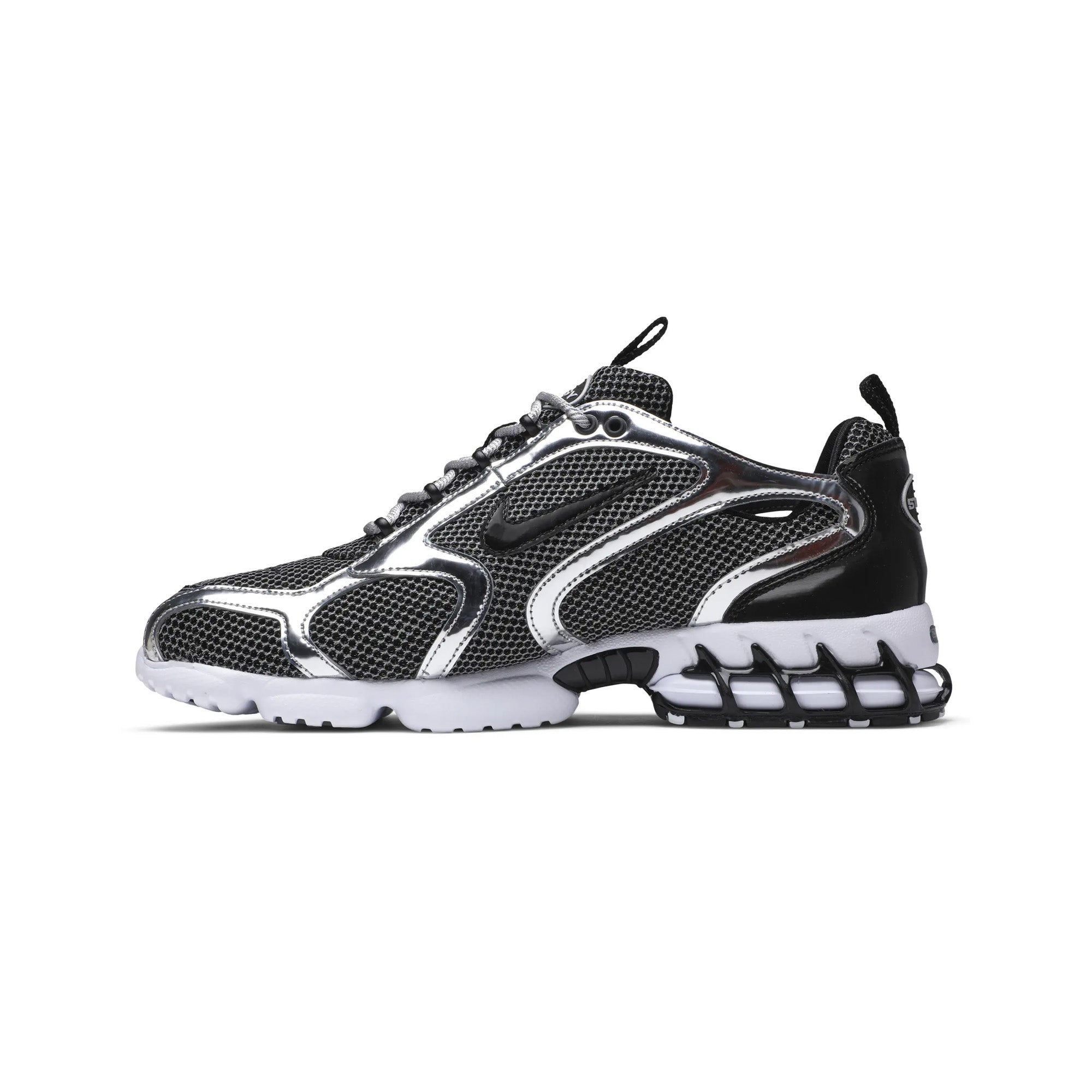 Nike Air Zoom Spiridon Cage 2 x Stussy 'Pure Platinum' Retro Running Shoes - Men's Vintage Sneakers for Jogging, Streetwear & Casual Outfits