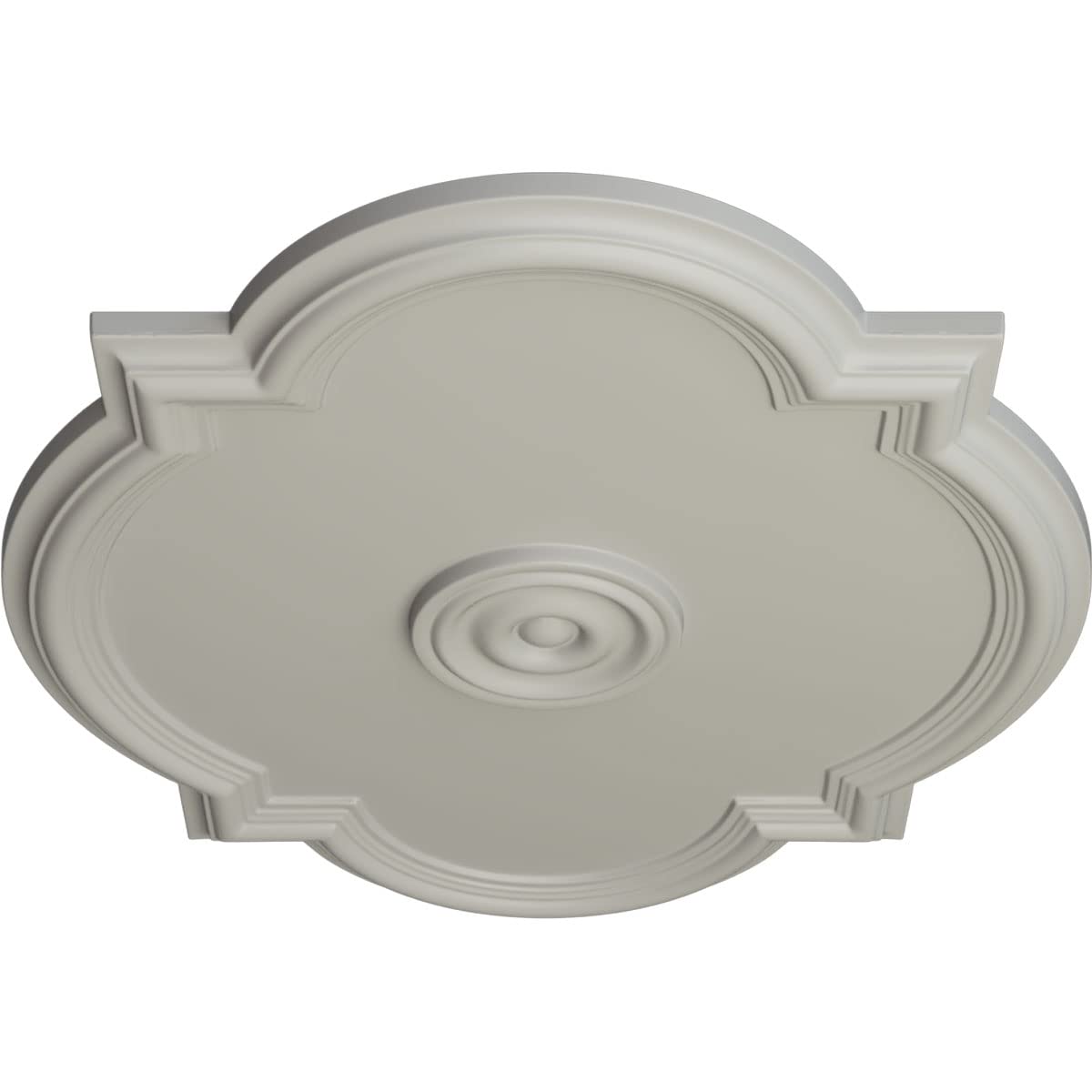 Ekena Millwork CM24WAPCF Waltz Ceiling Medallion - 24 Inch White Hand-Painted Cream Pot Design for Victorian & Classic Home Decor - Perfect for Dining Room, Bedroom & Wedding Venue Lighting Accents