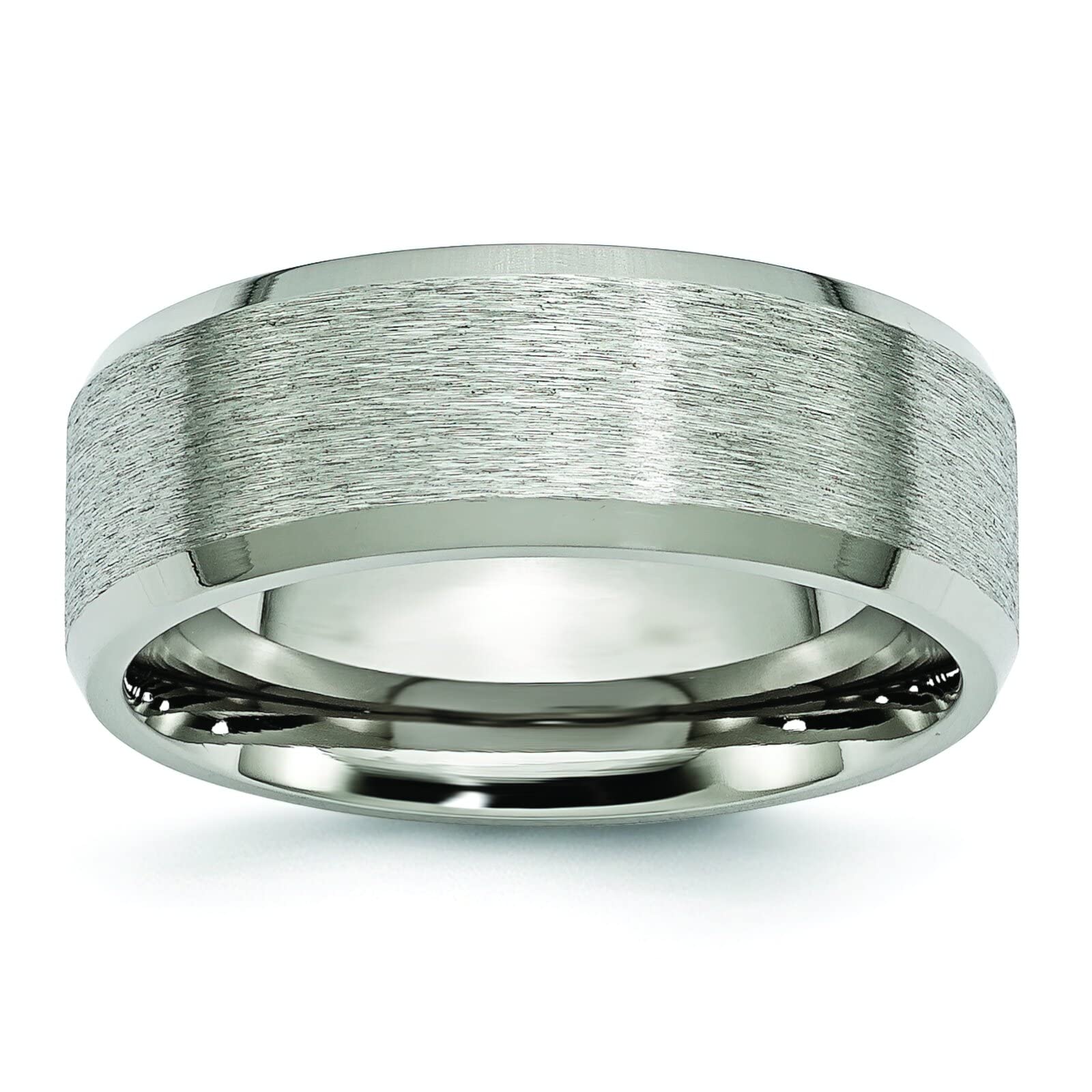 8mm Titanium Satin Finish Men's Wedding Ring Band - Size 11.5 - Durable & Comfortable for Everyday Wear, Anniversary Gifts & Special Occasions