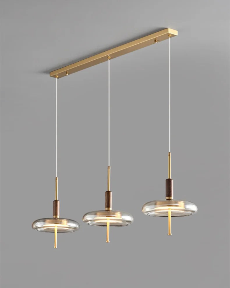 Nimbus Loft Modern Glass Pendant Light - Stylish Hanging Lamp for Kitchen Island, Dining Room, and Living Room Decor
