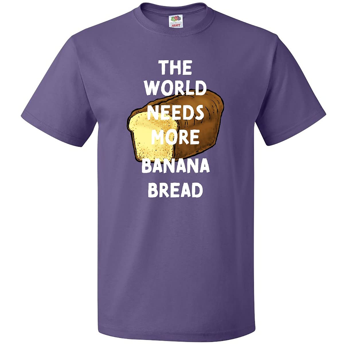 Inktastic The World Needs More Banana Bread Funny Adult T-Shirt - Perfect for Casual Wear, Gifts & Baking Enthusiasts