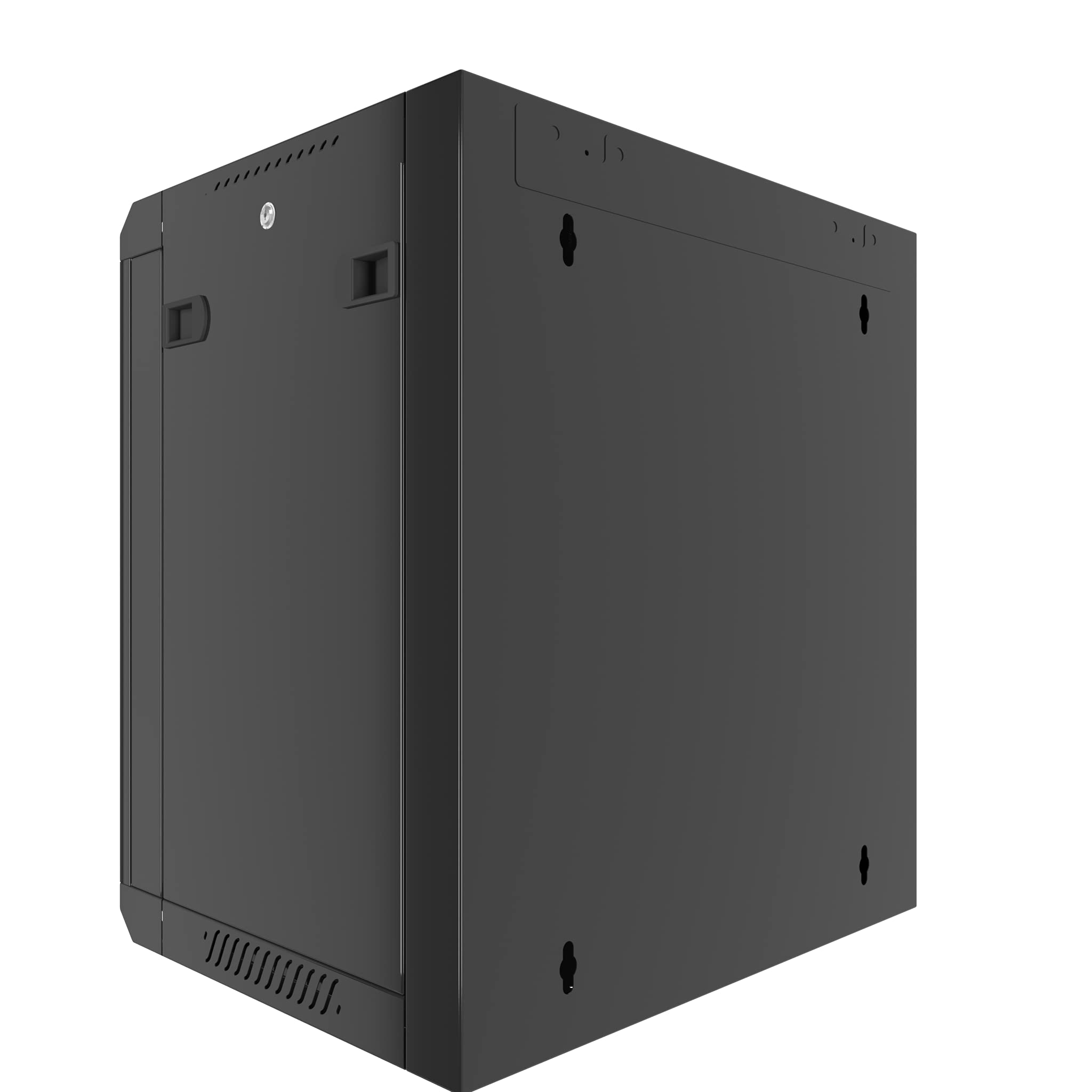 12U Wall Mount Server Rack Cabinet - 18-Inch Depth Network & AV Equipment Enclosure with Locking Doors for Security - Perfect for Data Centers, Home Theaters, and Office Network Setups