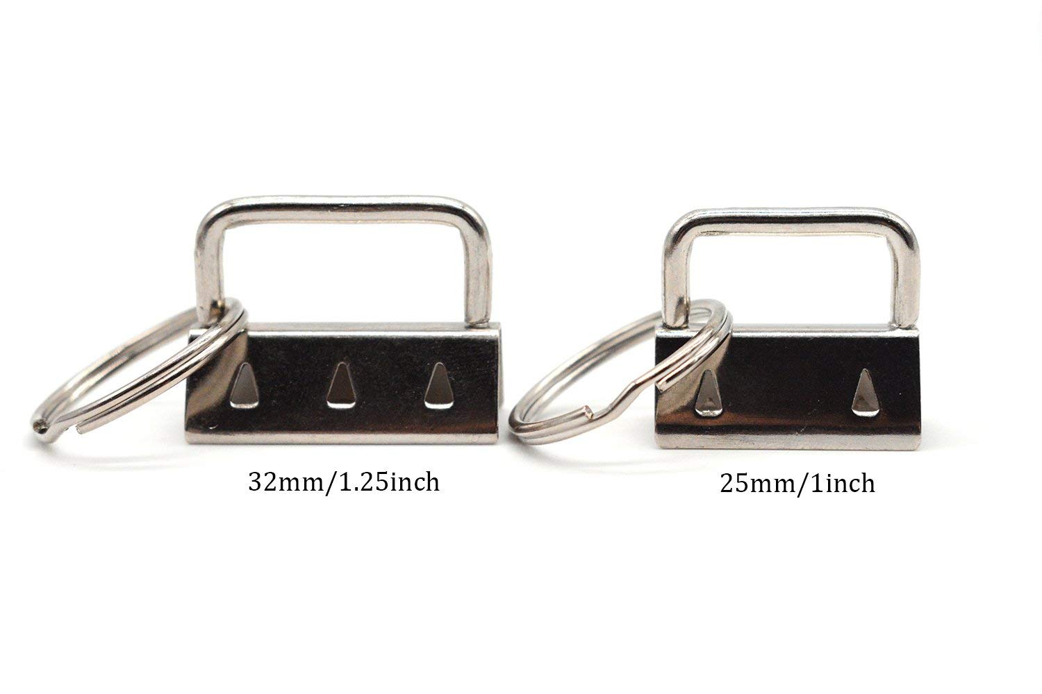 1 Inch Key Fob Wristlet Set - 25pcs with Key Rings for Keys & Accessories