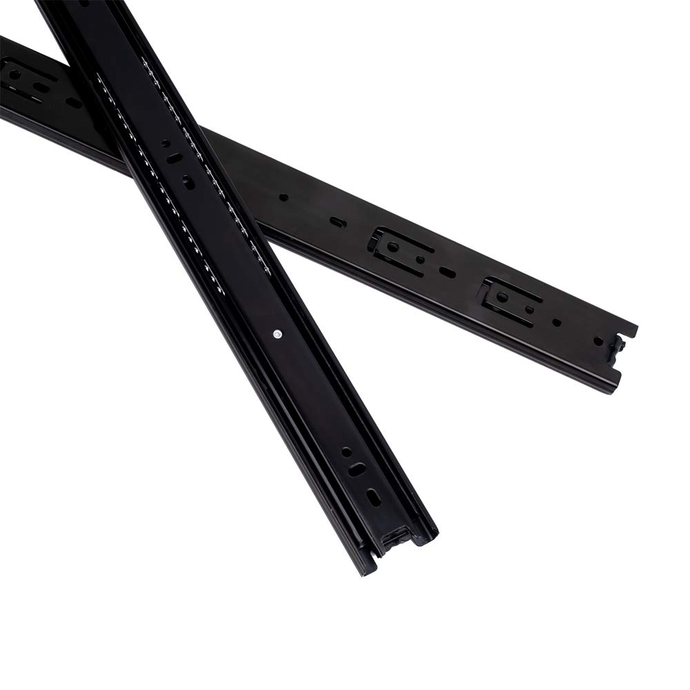 10 Pairs 22-Inch Heavy Duty Ball Bearing Drawer Slides - 3-Section Full Extension Side Mount, 100LB Load Capacity - Perfect for Kitchen Cabinets, Office Furniture & Tool Storage Drawers