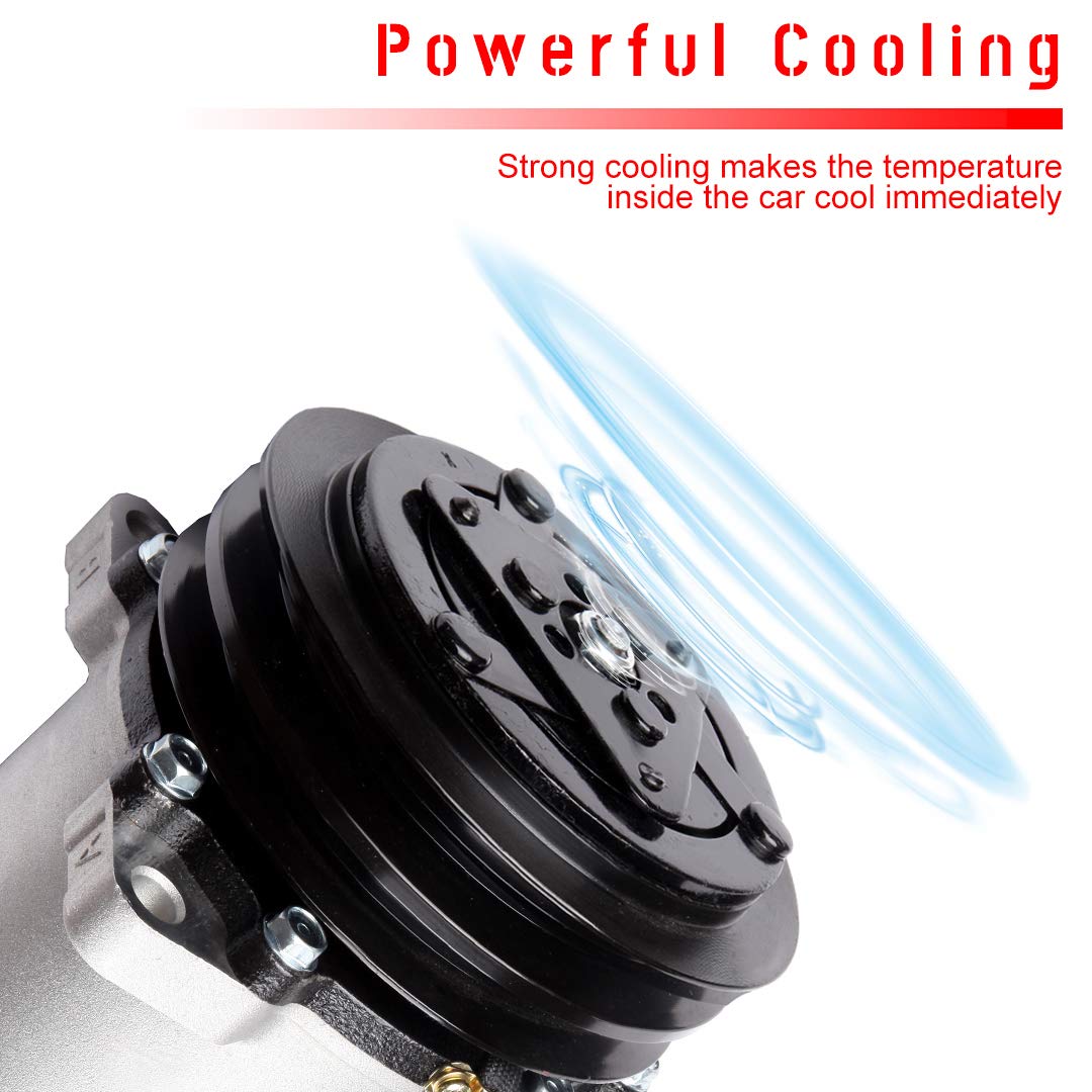 High-Performance Air Conditioning Compressor for Hyundai Excel | Jeep Wagoneer | Mazda 626 | Mercury Tracer (1982-1995) - Direct Replacement AC Compressor for Smooth Cooling in Summer Driving