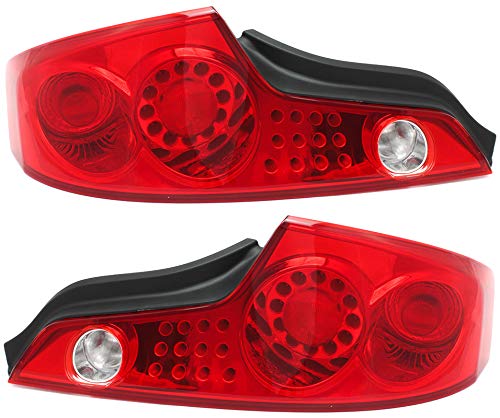 Infiniti G35 Coupe Tail Lights Lamps Set - Compatible with 2003 2004 2005 Models - Driver & Passenger Side - Perfect for Night Driving & Car Customization