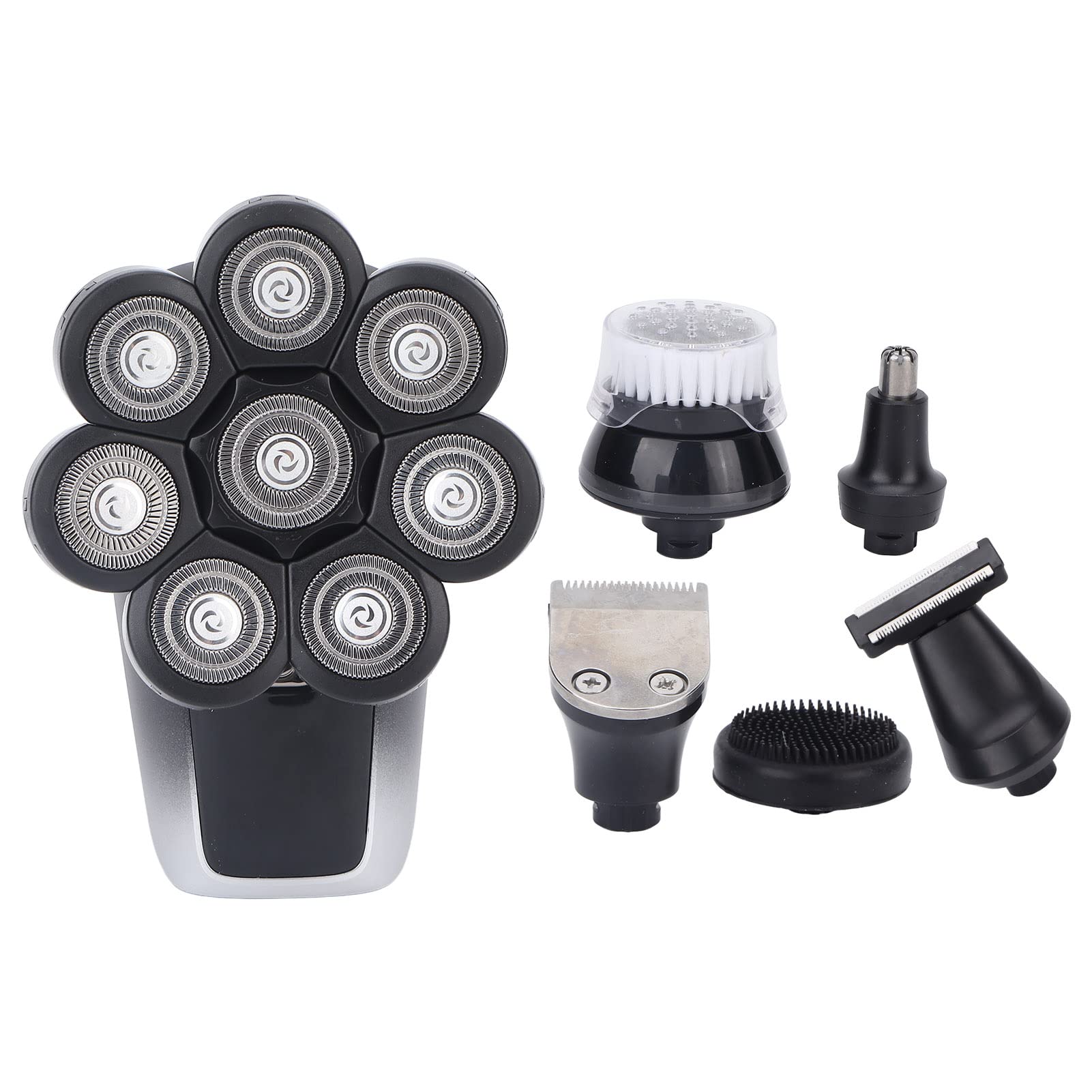 8D Electric Head Shaver for Men - IPX7 Waterproof Bald Head Shaver with Floating Blades & Automatic Grinding - Hair Trimmer & Grooming Kit for Smooth Shaving at Home, Gym or Travel