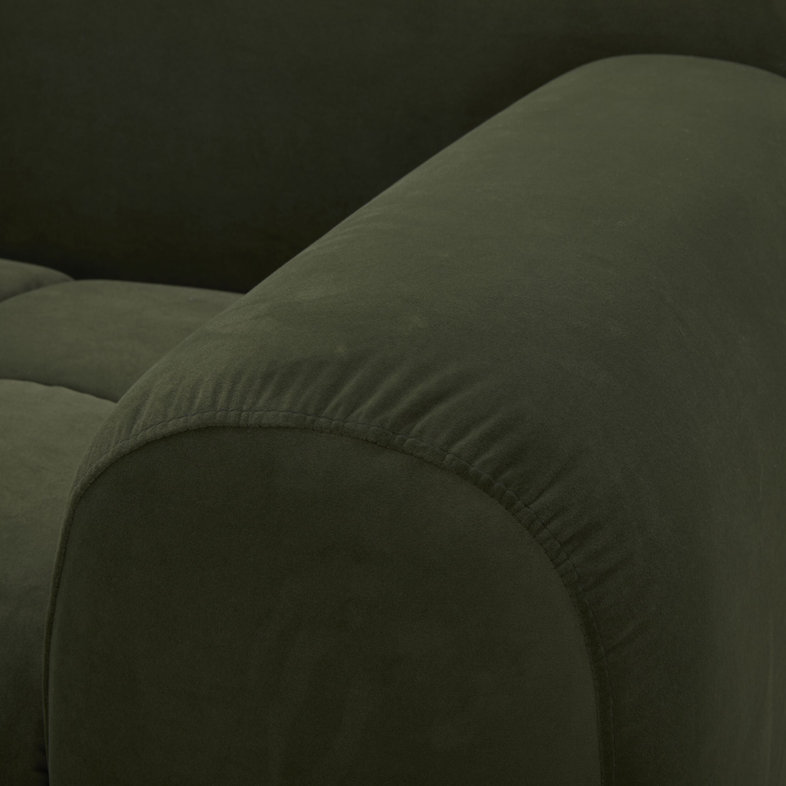 Alexis 2.5 Seater Velvet Sofa with Eucalyptus Wood Frame - Modern Living Room Furniture for Small Spaces & Apartments