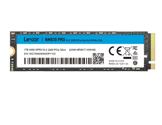 Lexar NM610 PRO 1TB M.2 PCIe NVMe SSD - Gen3 x4 Internal Solid State Drive with 2100MB/s Read Speed - Perfect for Gaming, Video Editing & PC Upgrades