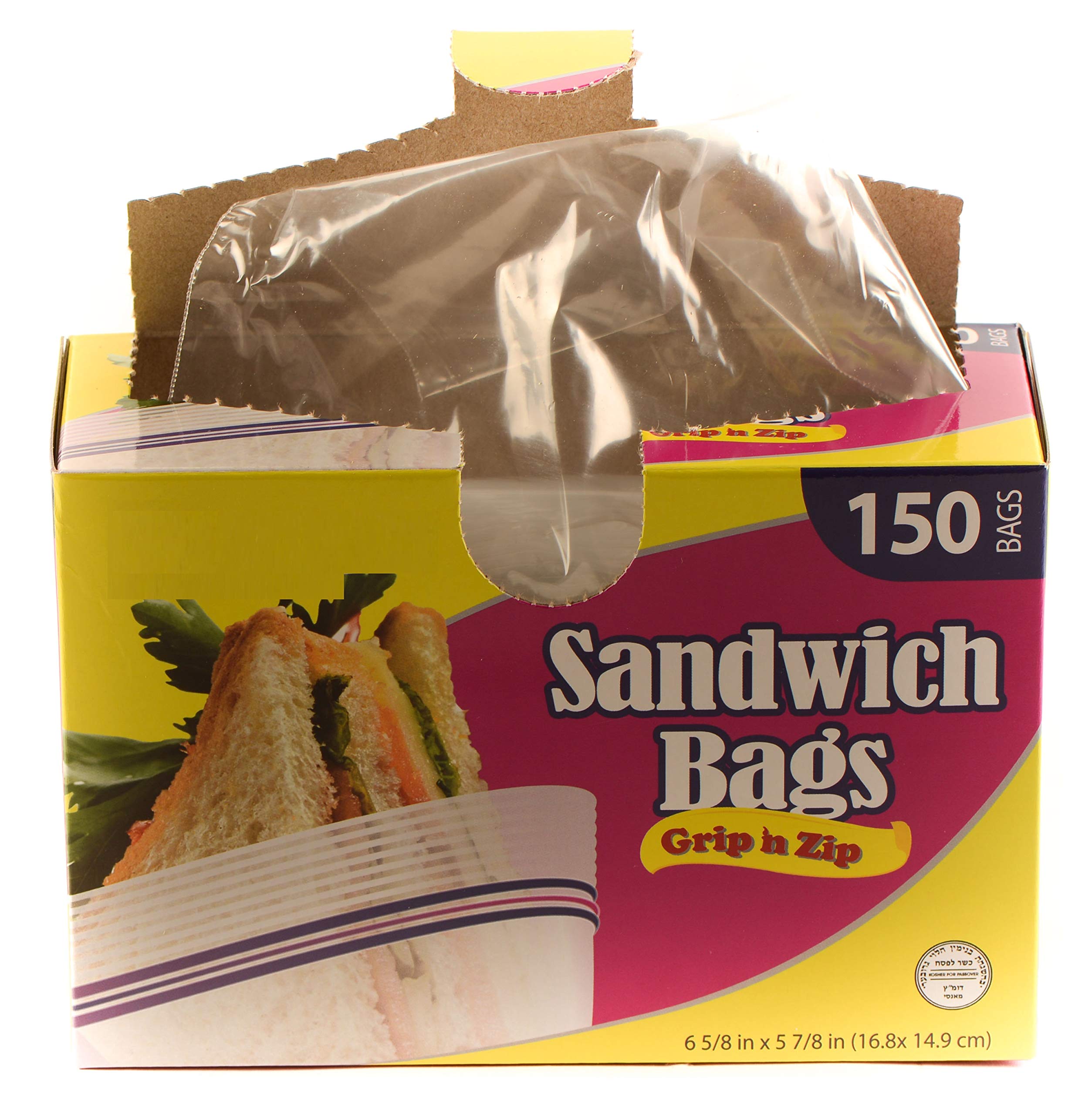[48 Pack] Reusable Plastic Resealable Sandwich Bags - Food Storage BPA-Free Freezer Safe Ziplock Bags for Snacks, Meal Prep, Travel | Perfect for School Lunches, Office Snacks & Home Kitchen Organization