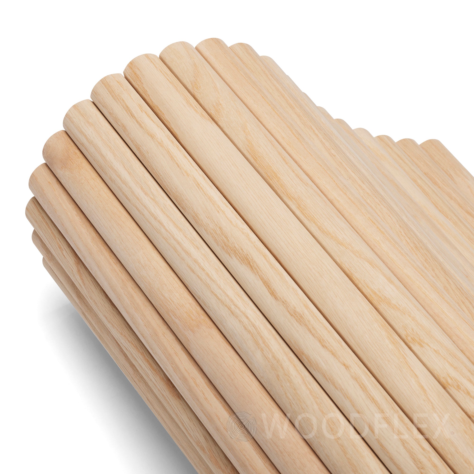 WOODFLEX Flexible Wooden Slat Under Bench Counter Panel - Oak Veneer 900mm x 600mm Half Round for Kitchen Islands & Bar Counters