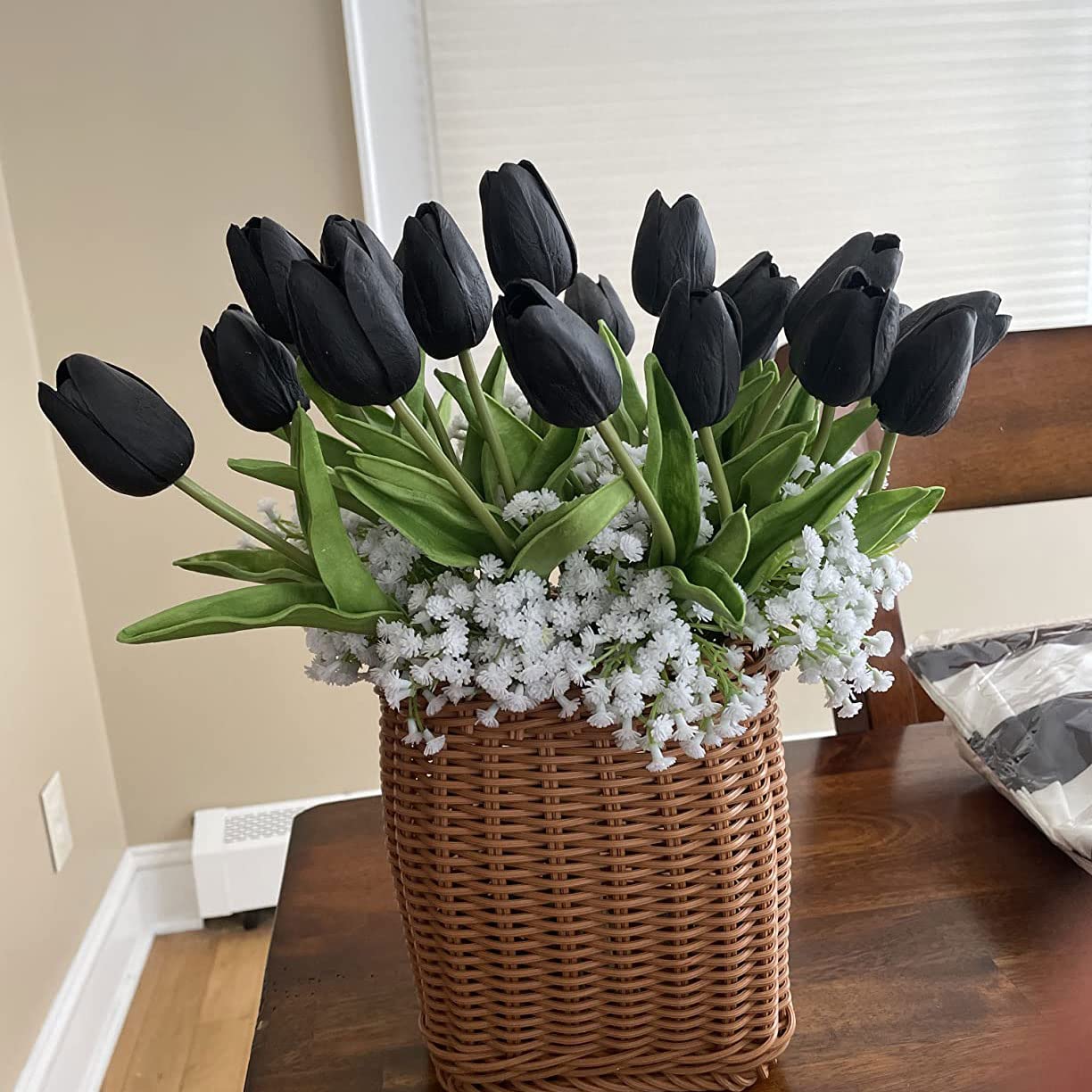 CHICIEVE 30pcs Artificial Tulip Sunset Flowers - Real Touch Holland PU Fake Tulip Bouquet, 13.5