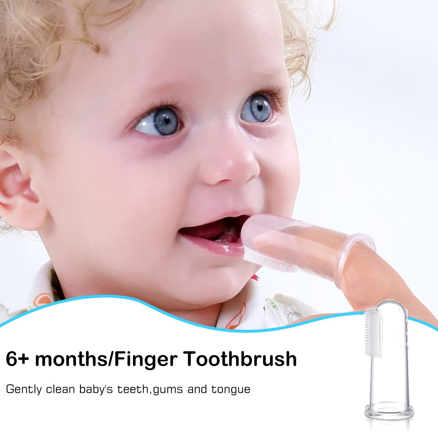 6 in 1 Baby Training Toothbrush Set - Soft Silicone Toothbrushes for Infants & Toddlers (6-24 Months) - Food Grade, BPA Free, Extra Gentle Bristles - Perfect for Teething, Oral Care & Early Dental Hygiene Development