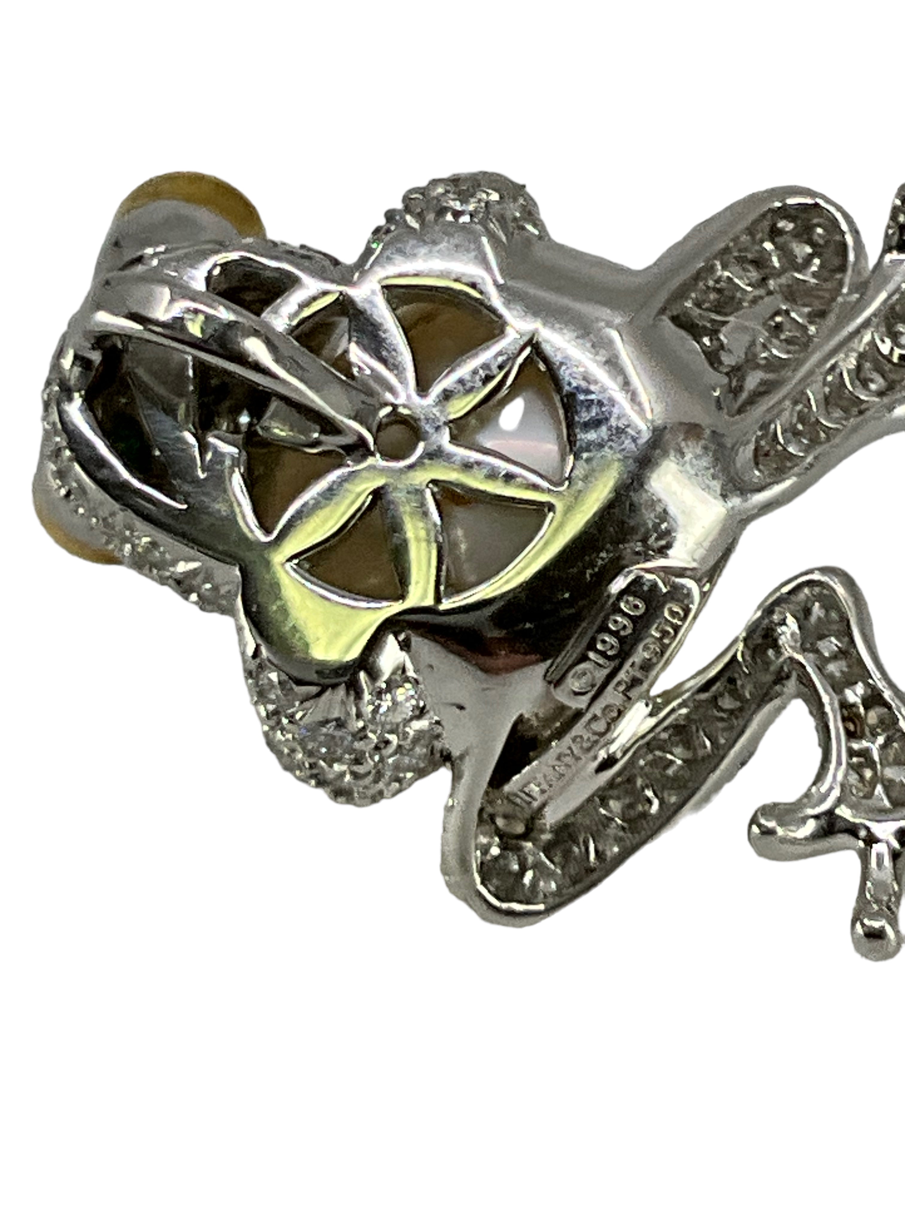 Tiffany & Co. Platinum Diamond Frog Pendant Necklace - Elegant Jewelry Gift for Women - Perfect for Anniversaries, Birthdays & Special Occasions