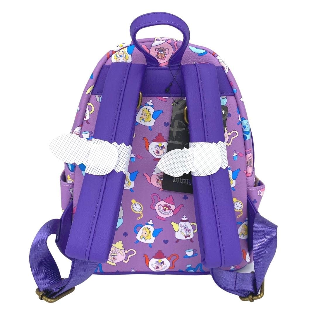Loungefly Exclusive Alice in Wonderland Tea Pots Double Strap Shoulder Bag - Cute Disney Crossbody Purse for Women, Collectible Novelty Handbag - Perfect for Theme Parks, Cosplay & Disney Fans