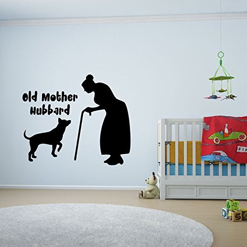 Old Mother Hubbard Nursery Wall Decals - Kids Room & Playroom Decor for Baby Nursery