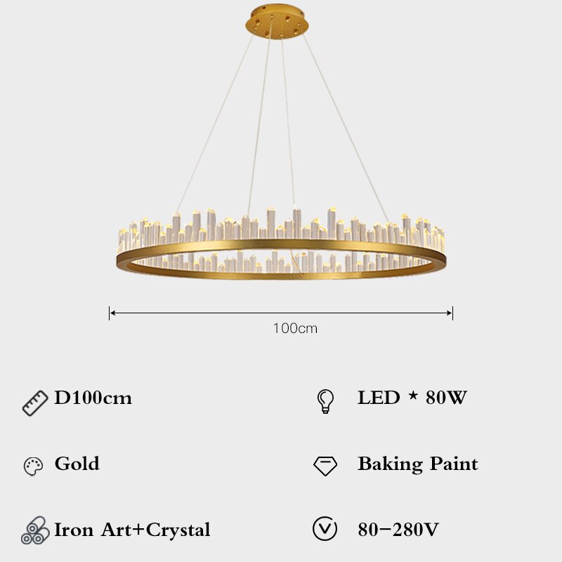 Elegant Crystal Chandelier Lighting Fixture - Luxurious Handcrafted Glass Pendant Light for Dining Room, Living Room & Bedroom Decor - Perfect for Weddings, Luxury Homes and Interior Design