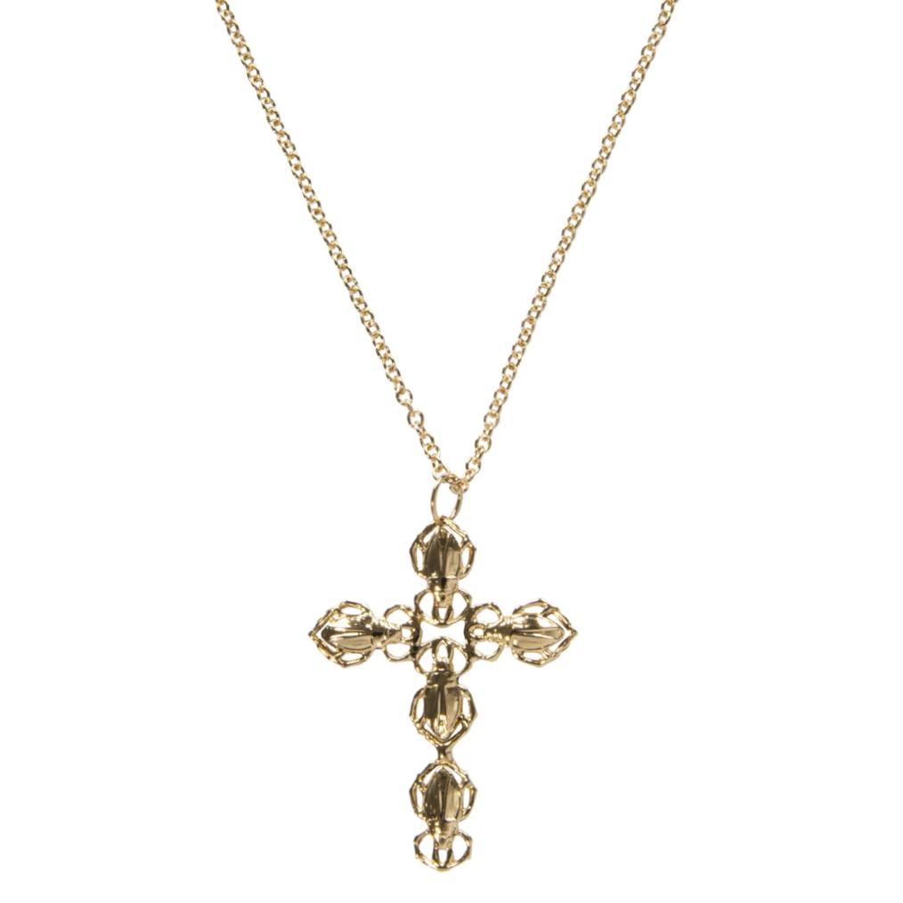 Goldbug Collection 14K Gold Cross Pendant Necklace for Women - Religious Jewelry Gift for Baptism, First Communion & Everyday Wear