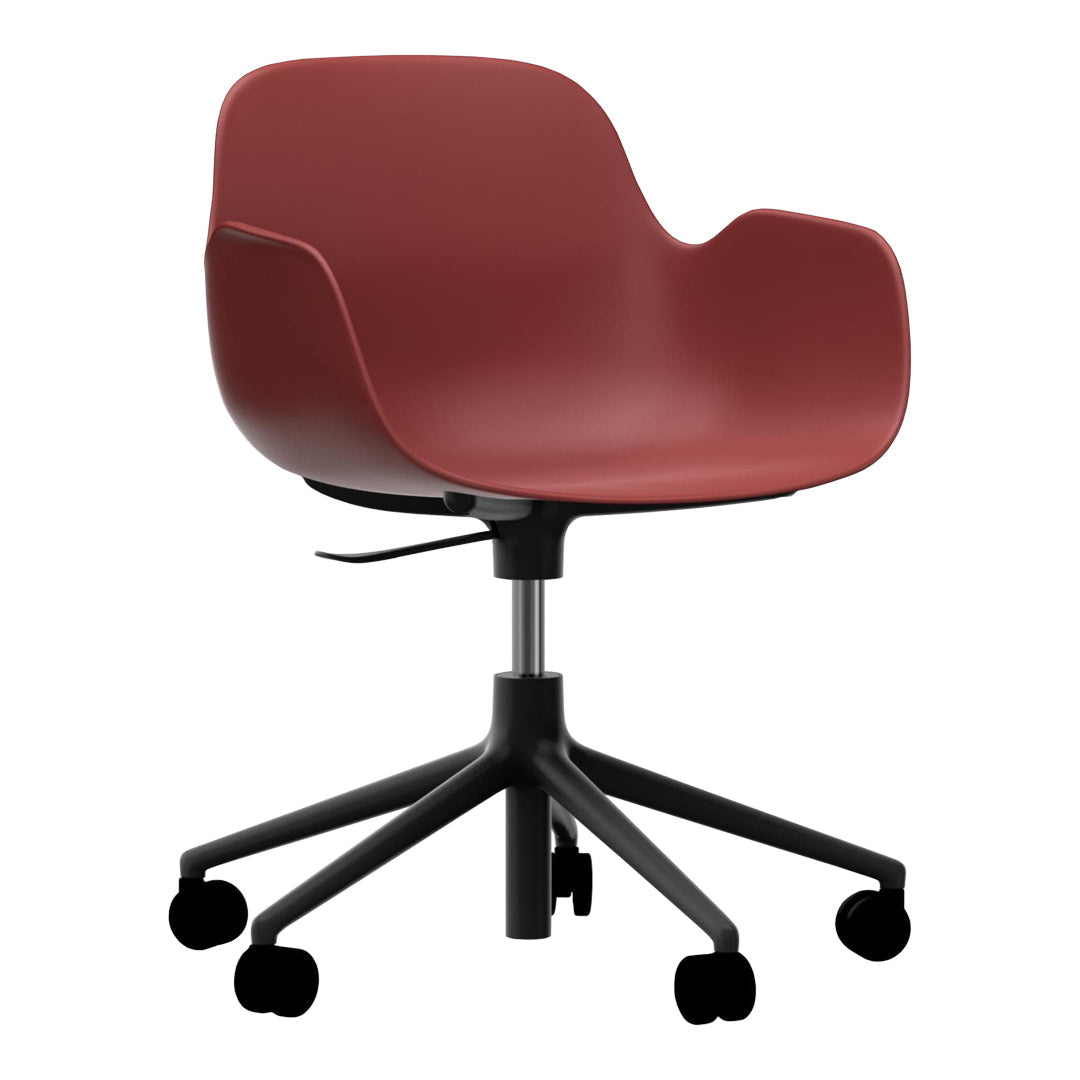 Modern Form Armchair with 5W Swivel Base & Gas Lift Mechanism - Ergonomic Office Chair for Home & Workspace Comfort