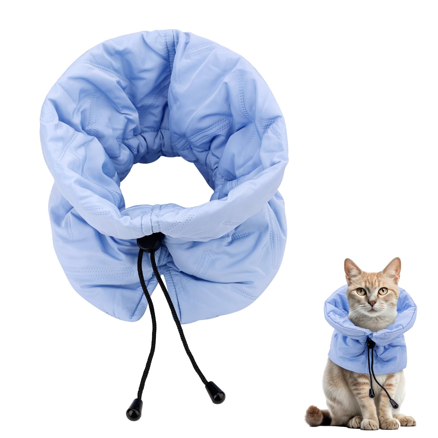Soft Adjustable Cat Recovery Collar - Elizabethan Cone for Post-Surgery Protection, Prevents Licking Wounds - Comfortable Neck Collar for Cats & Kittens (Size S) | Ideal for Spay/Neuter Recovery & Wound Healing