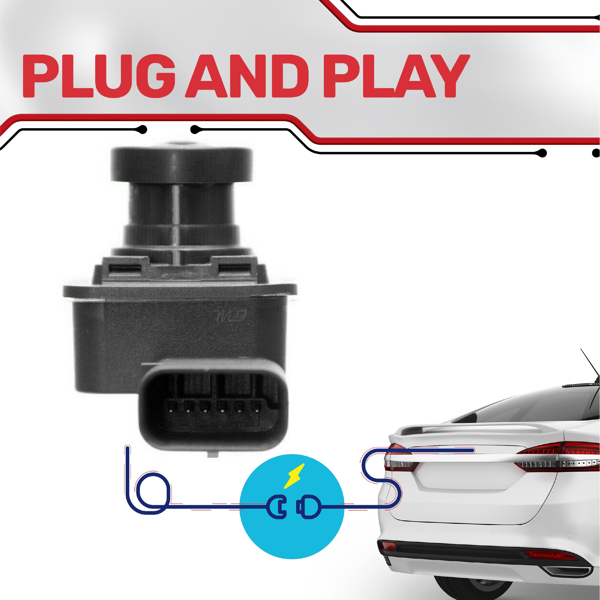 2018-2019 Ford F150 Backup Camera Replacement - OEM JL3Z19G490C Compatible with Crew Cab/Extended Cab/Regular Cab - Perfect for Parking & Reversing Safety
