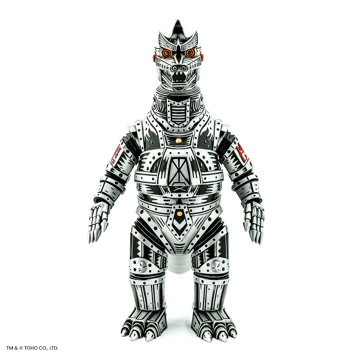 Mechagodzilla Vinyl Designer Figure by Attack Peter - Silver Variant Limited Edition Collectible Toy for Anime & Kaiju Fans - Perfect for Display, Gifts, and Action Figure Collections