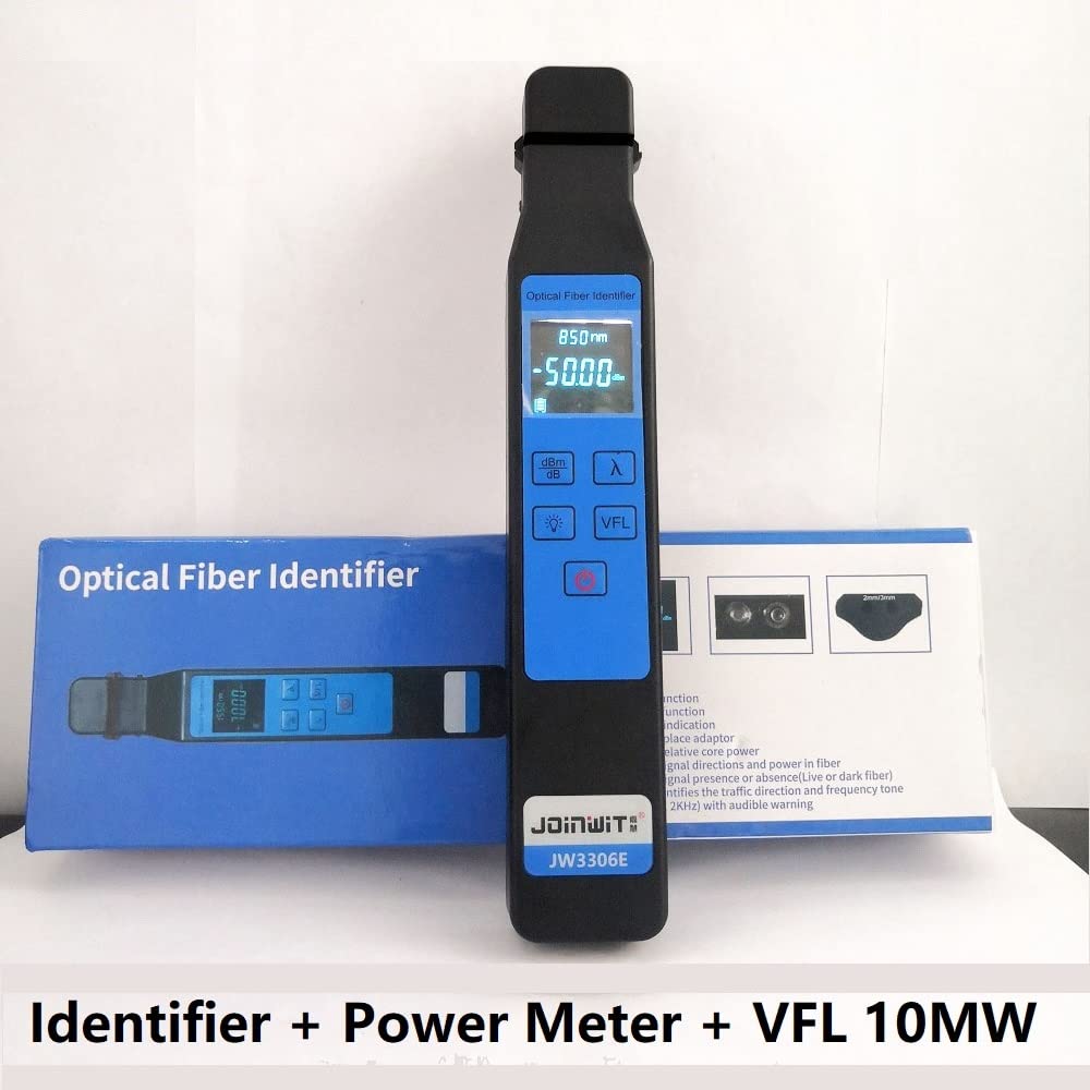 **10mW Active Optical Fiber Identifier | Live Fiber Cable Tester & Traffic Detector with Power Meter & Visual Fault Locator (VFL) | Ideal for Network Maintenance & Telecom Installations**